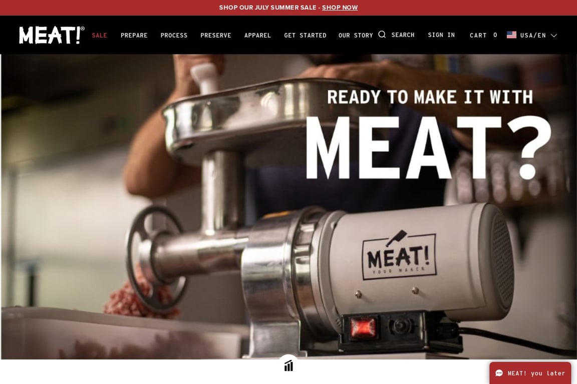 Meat affiliate program signup page