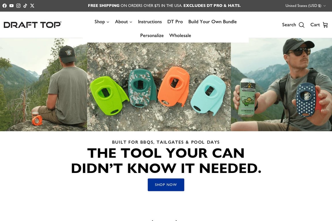 Draft Top LLC homepage