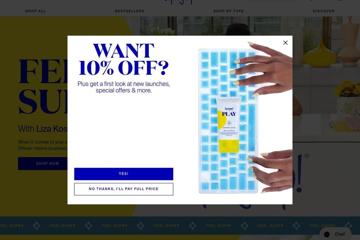Supergoop homepage
