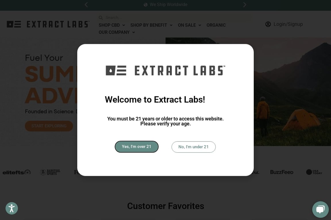 Extract Labs homepage