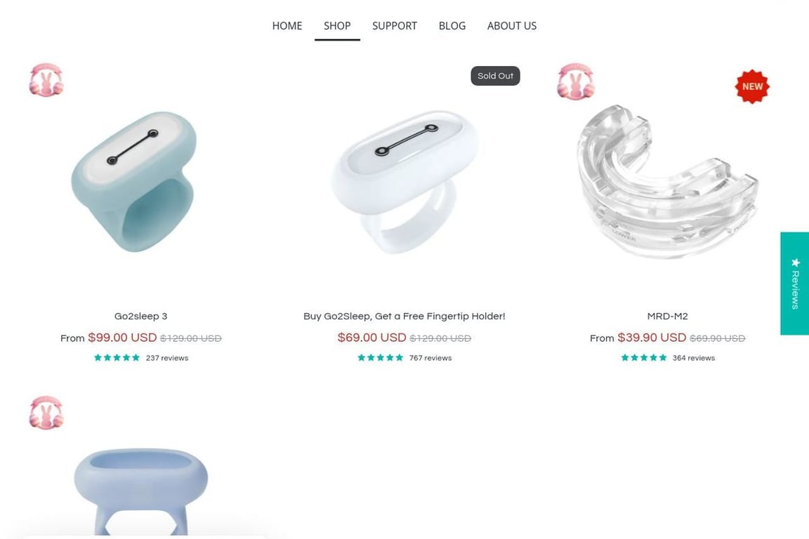 Sleepon homepage