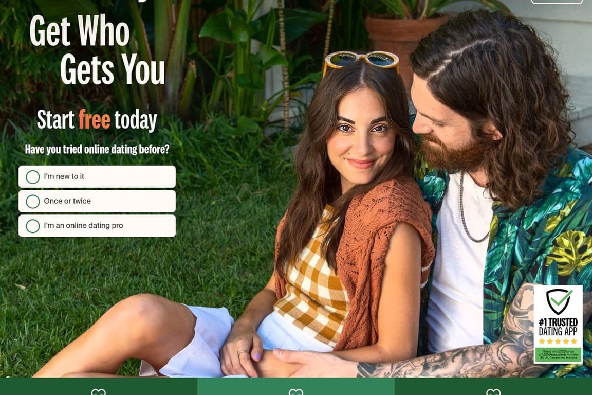 Eharmony homepage