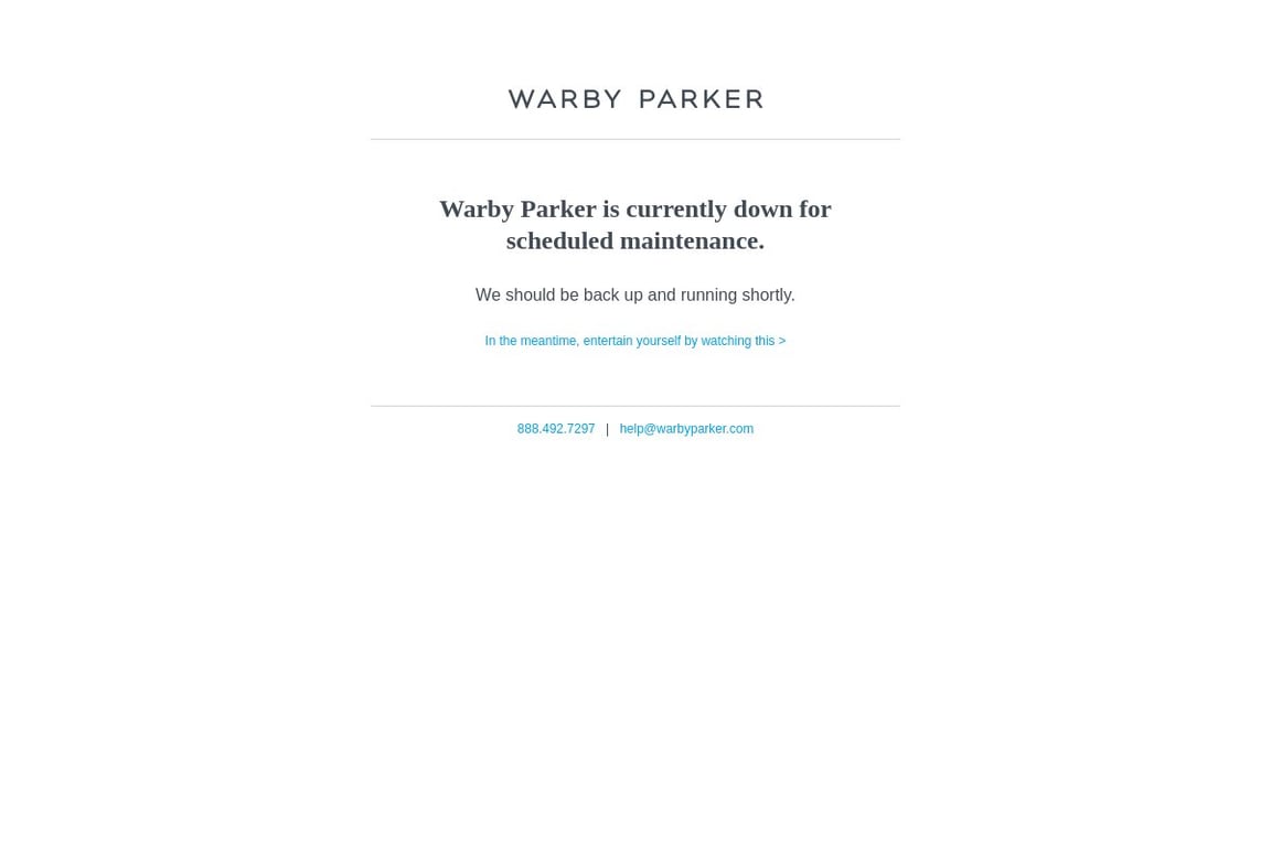 Warby Parker (Canada) homepage