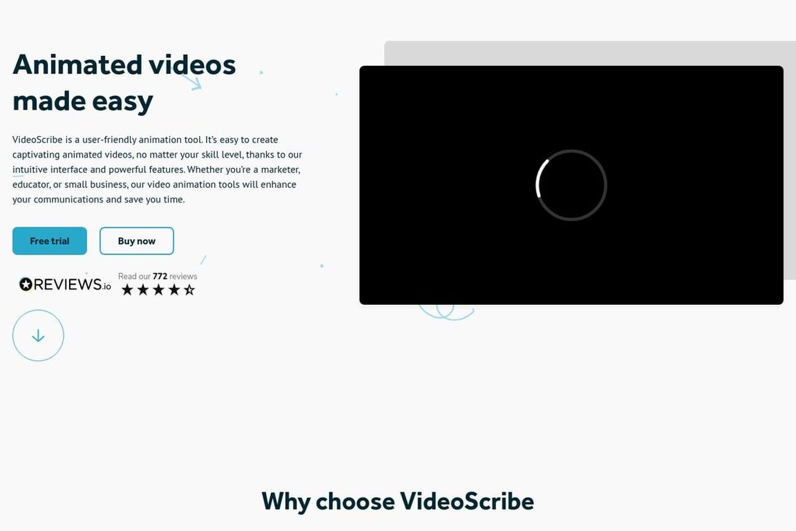 VideoScribe homepage