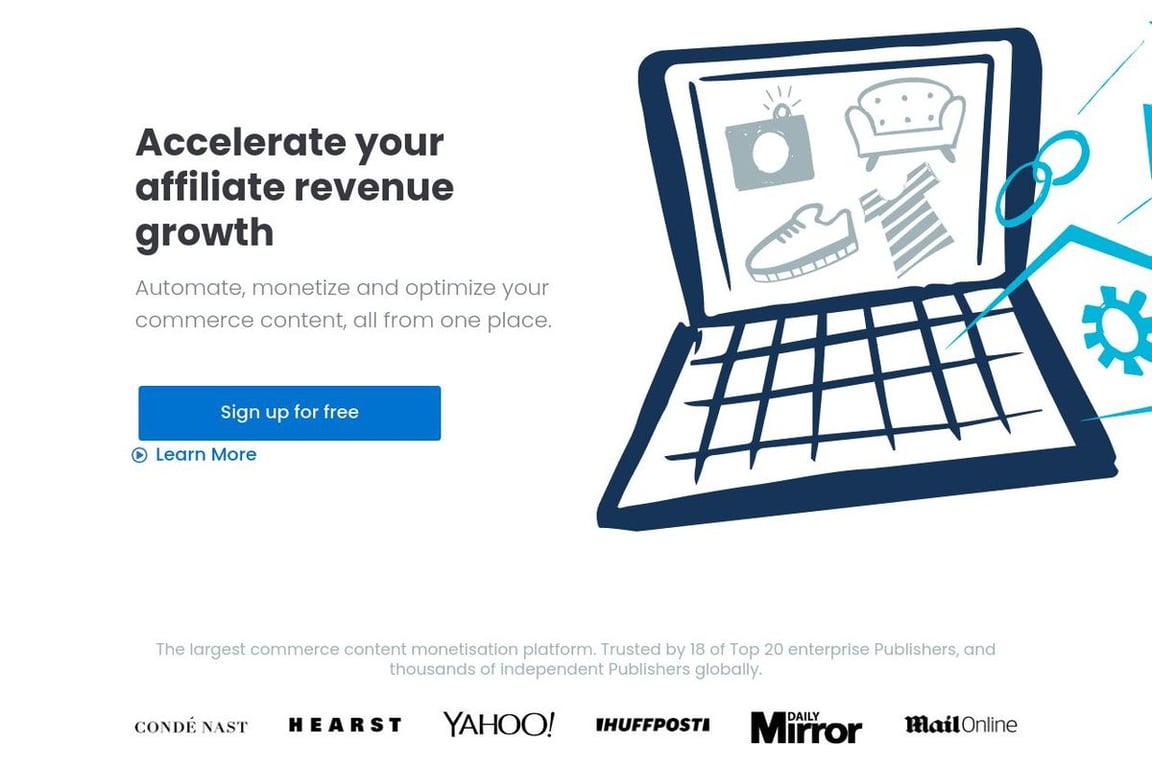 Skimlinks homepage