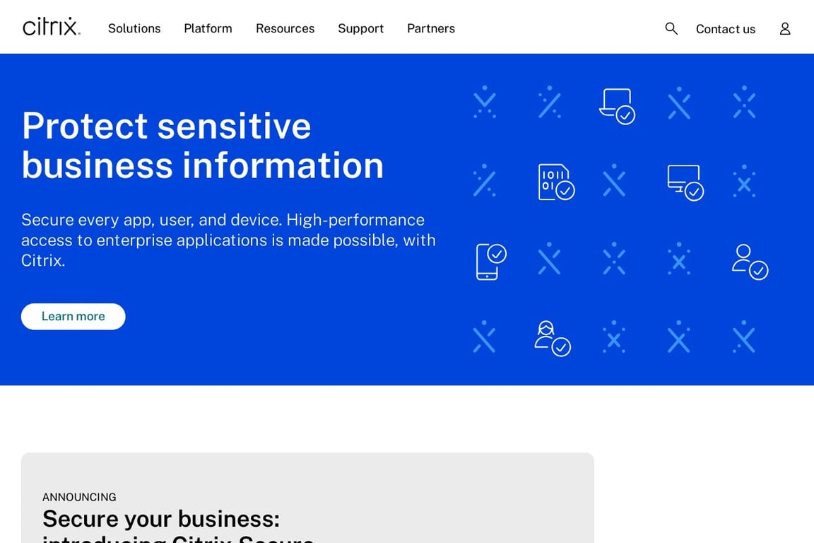 Citrix homepage