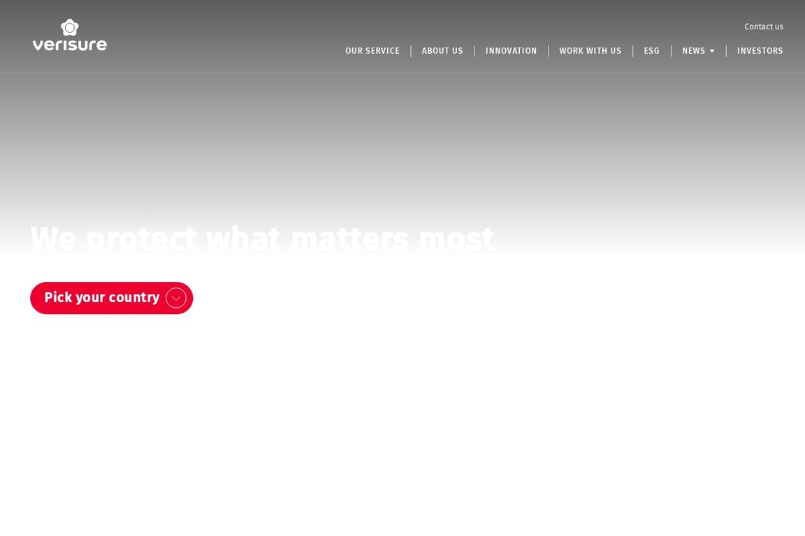 Verisure homepage