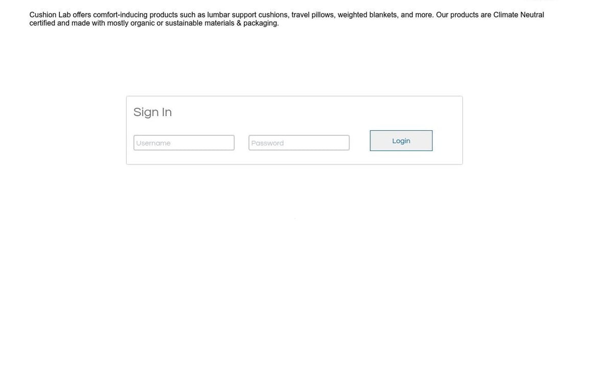 Cushion Lab affiliate program signup page