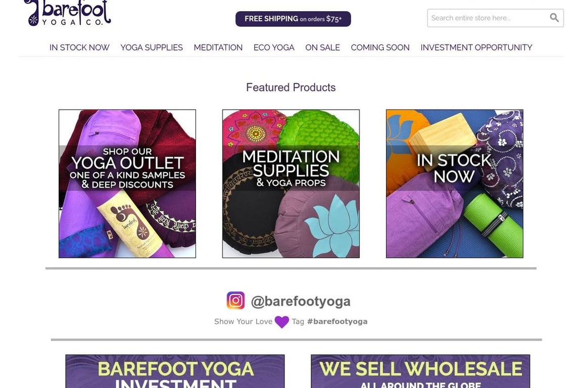 Barefoot Yoga homepage