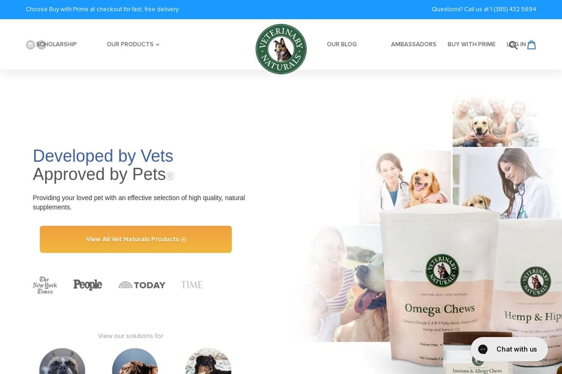 Vet Naturals LLC homepage
