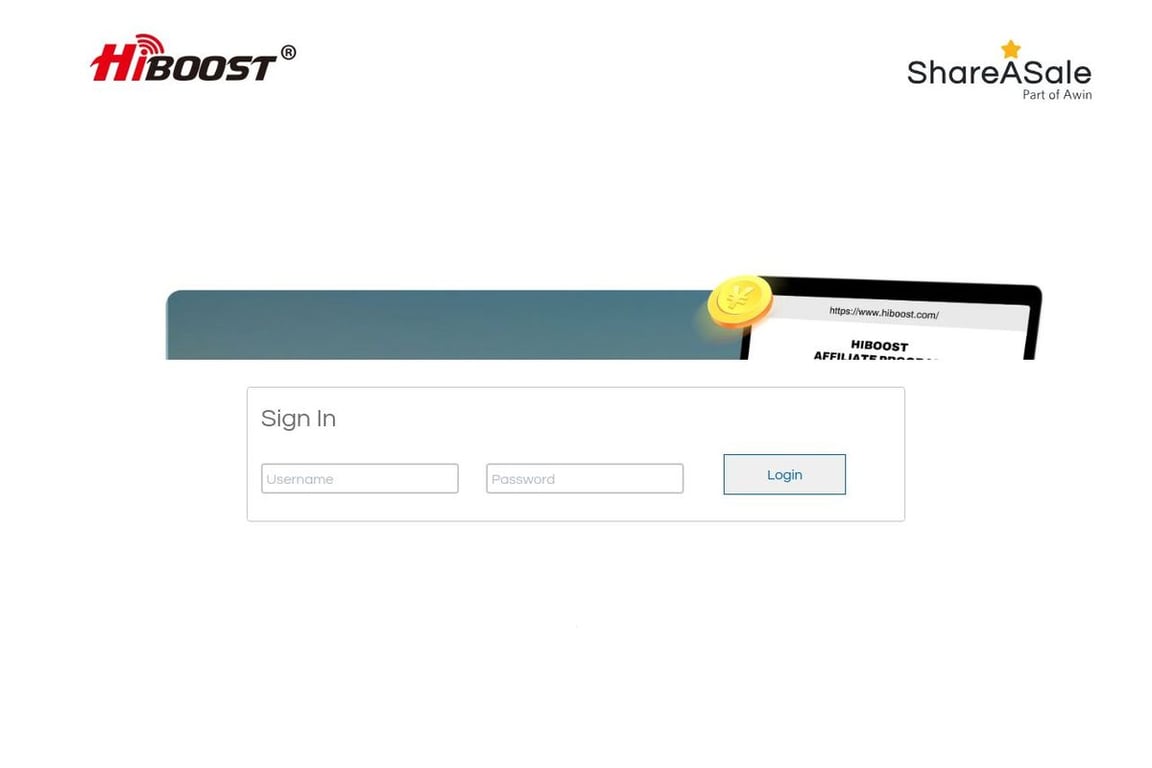 Hiboost affiliate program signup page