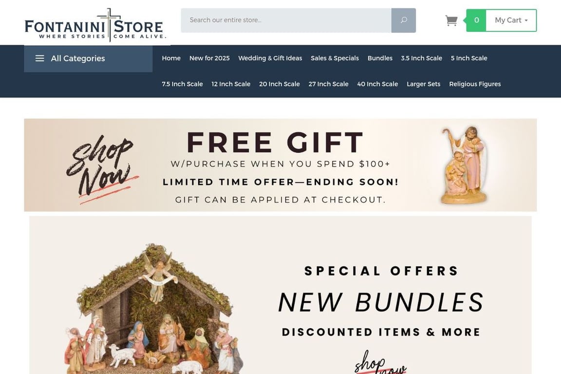 FontaniniStore homepage