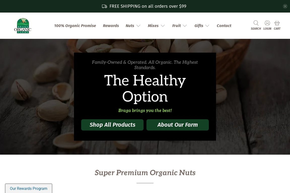 Braga Organic Farms homepage