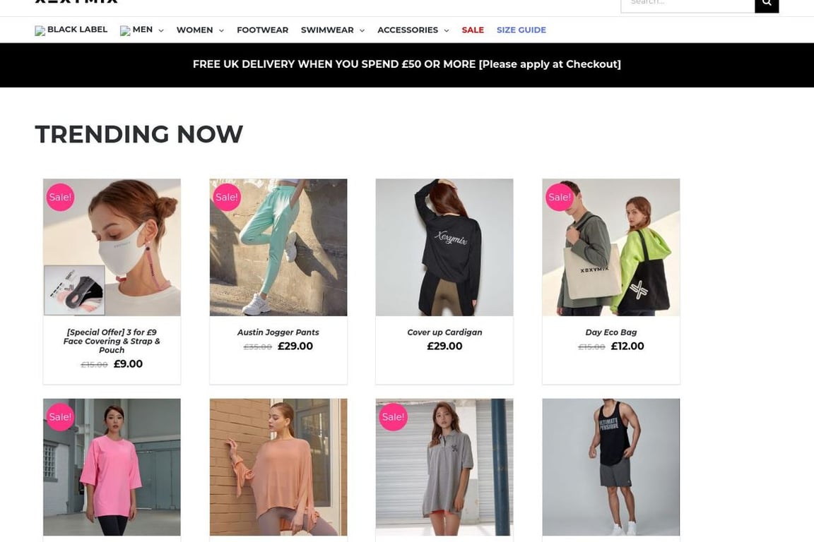 XEXYMIX (Premium Activewear) homepage