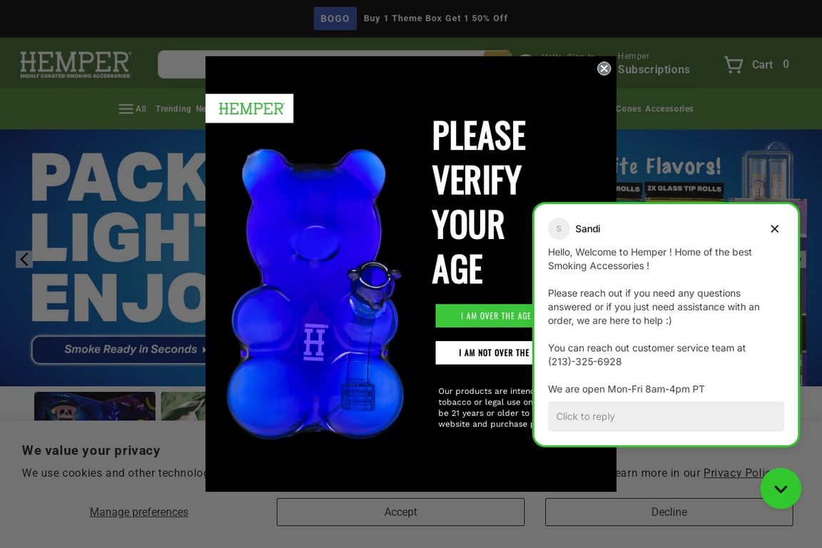 Hemper homepage
