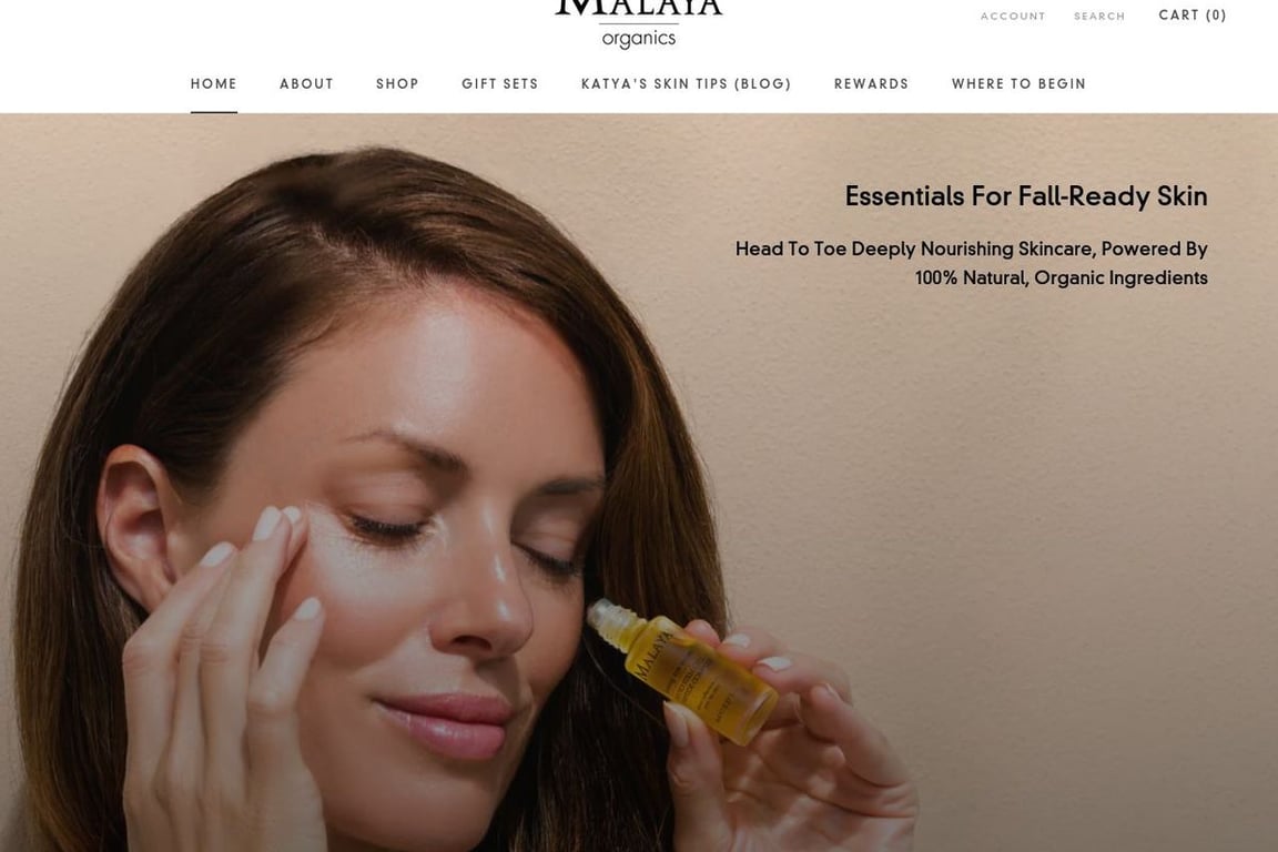 Malaya Organics homepage