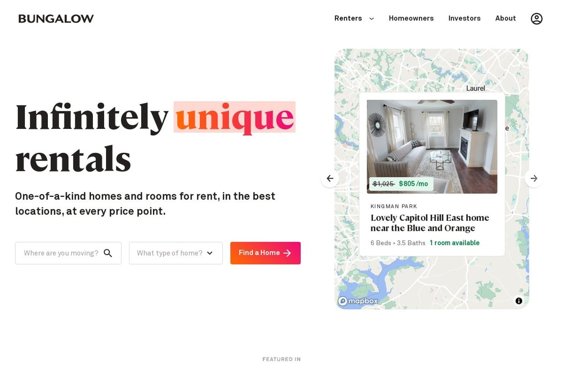 Bungalow (US) homepage