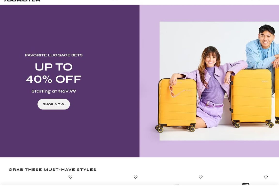 American Tourister homepage