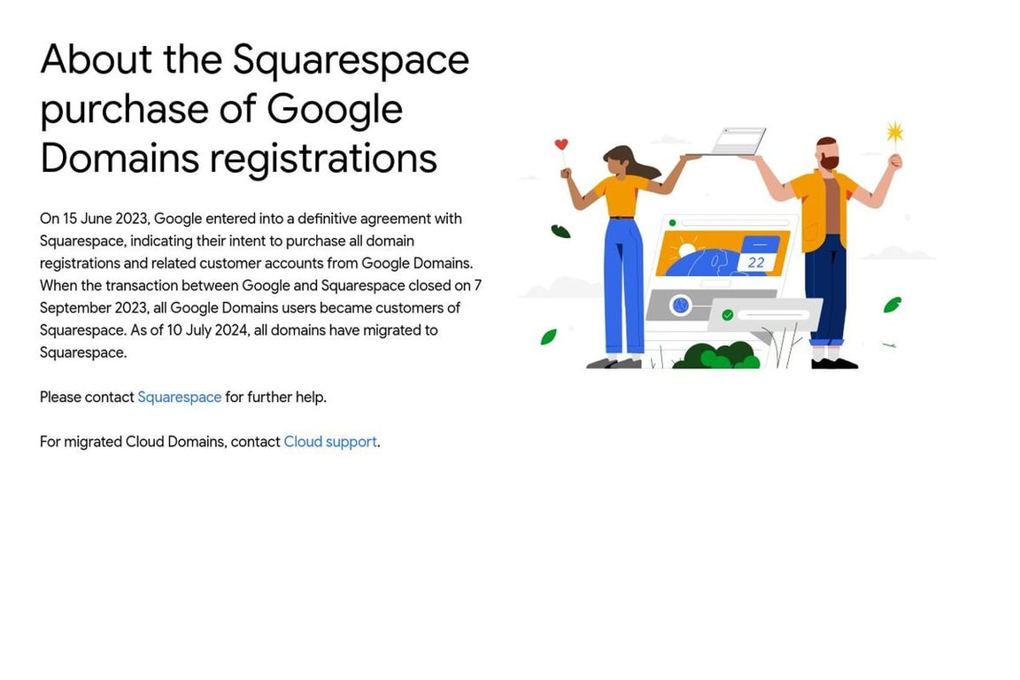 Google Domains NA homepage