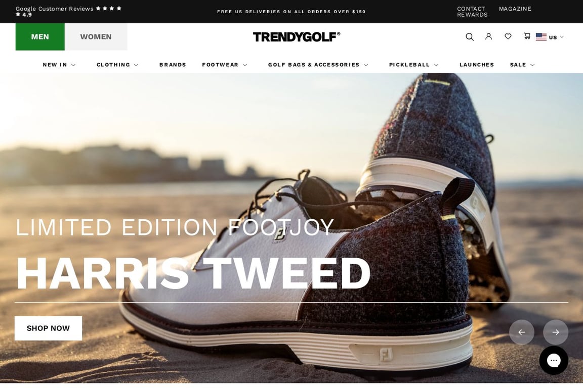 TrendyGolf homepage