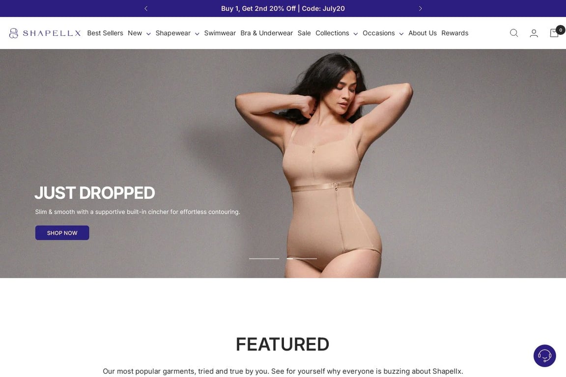 Shapellx homepage