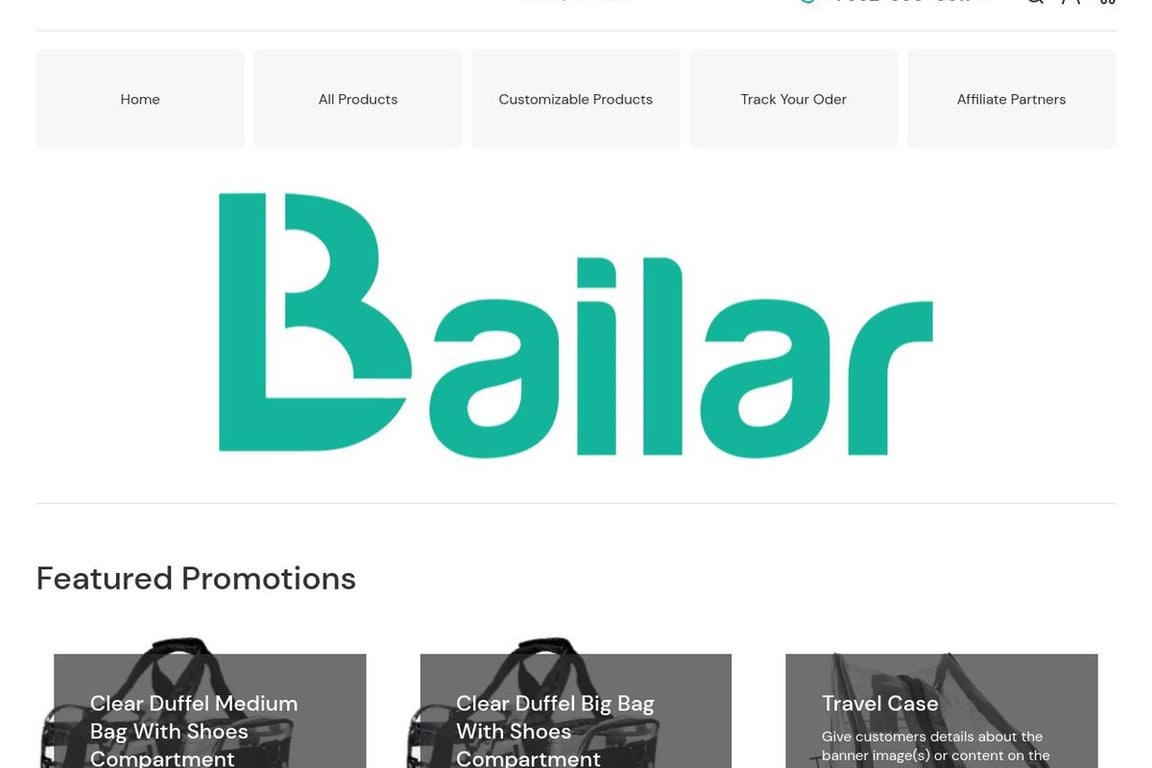 Bailar Clear Backpack homepage