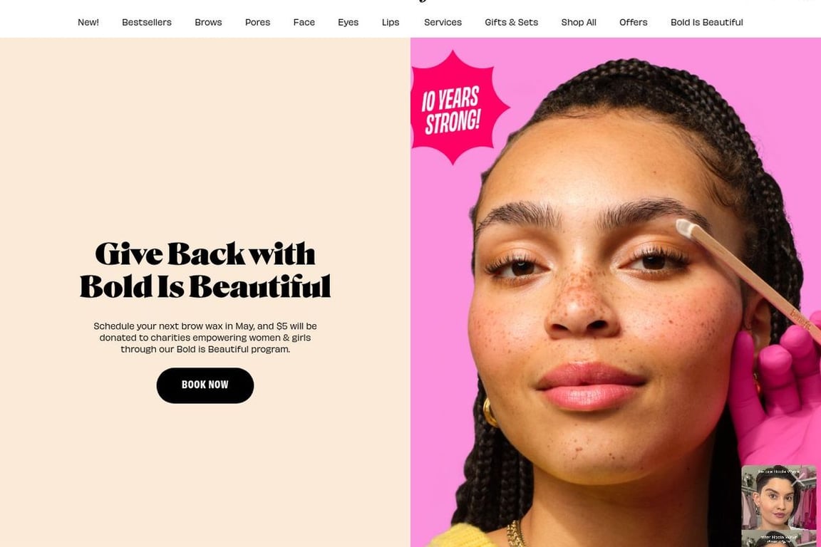 Benefit homepage