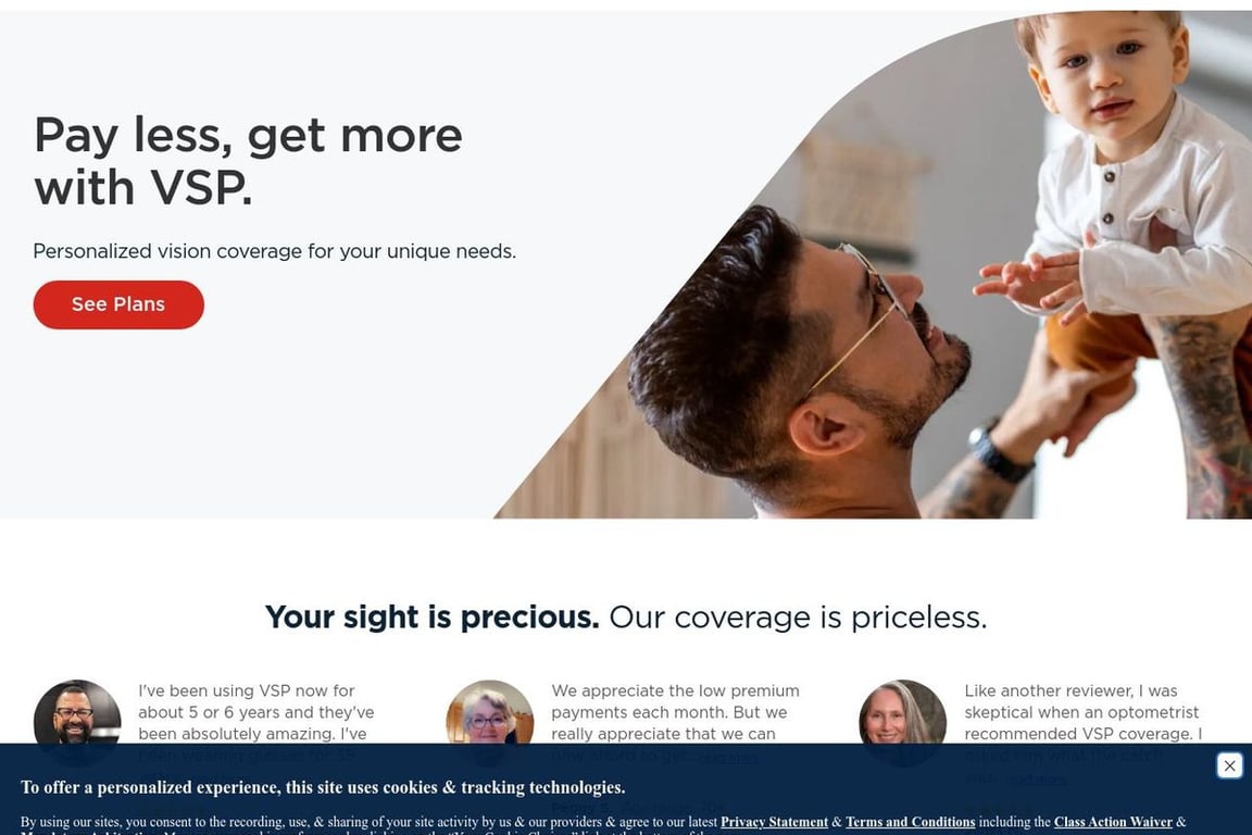 VSP Individual Vision Plans homepage
