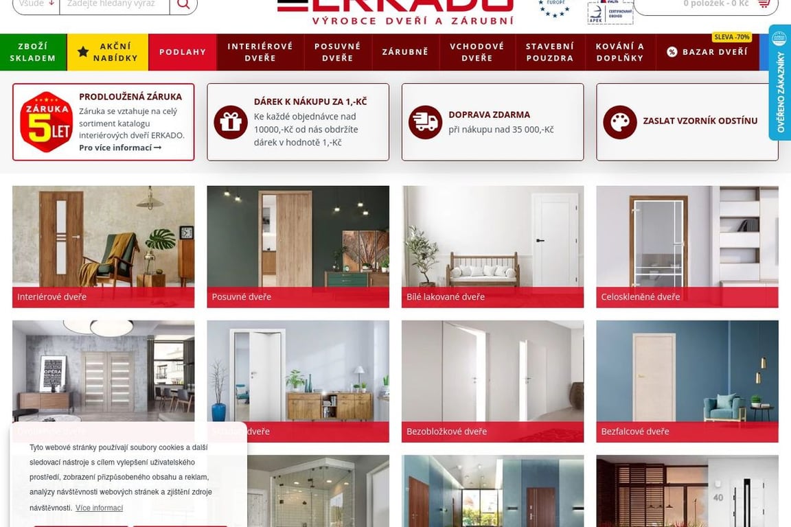 Dvere-Erkado homepage