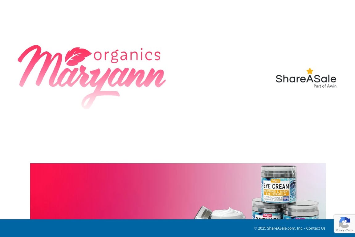 Maryann affiliate program signup page