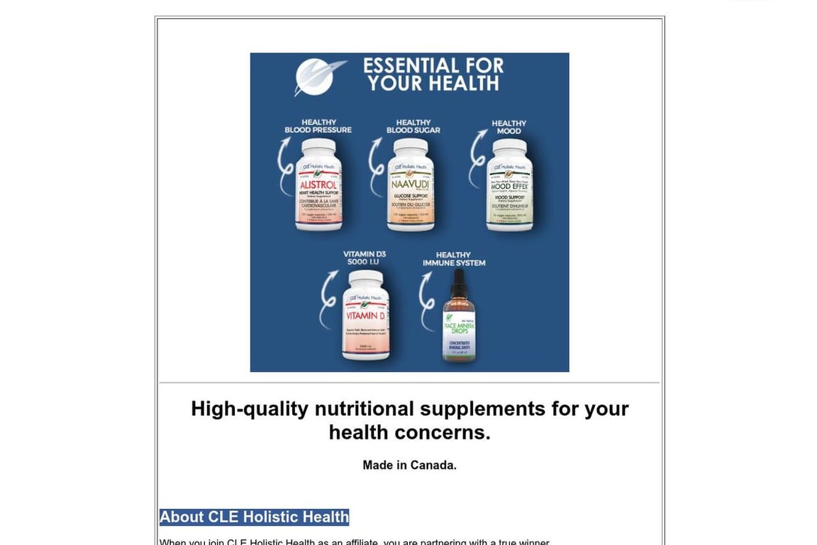 ALISTROL affiliate program signup page