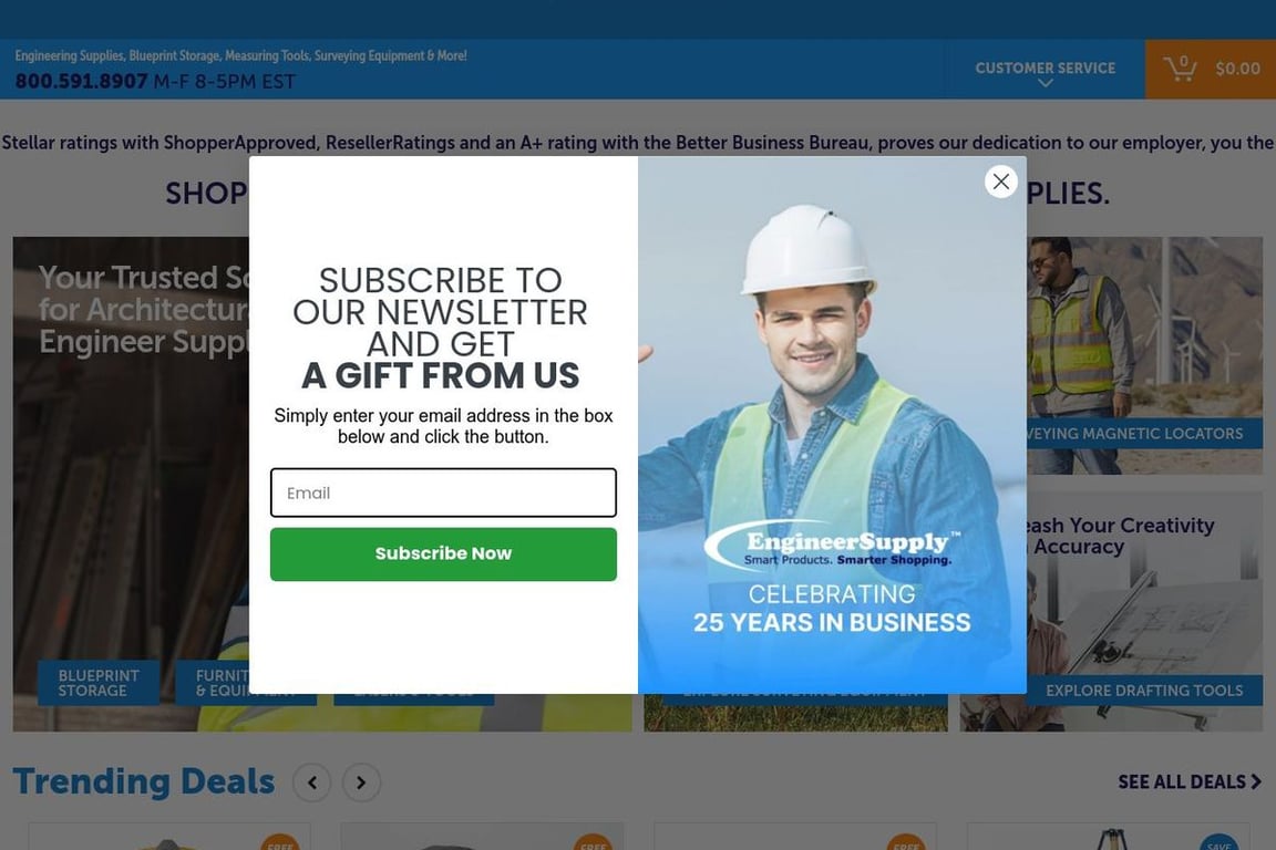 EngineerSupply.com homepage