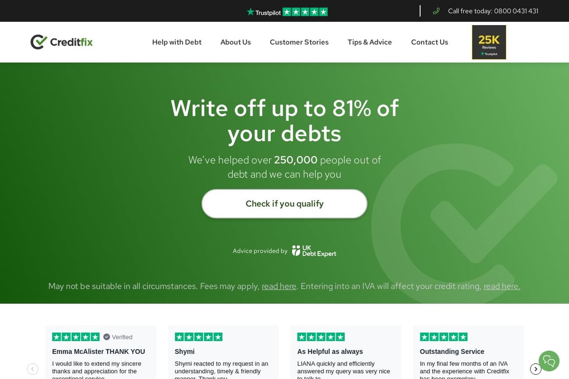 CreditFix homepage