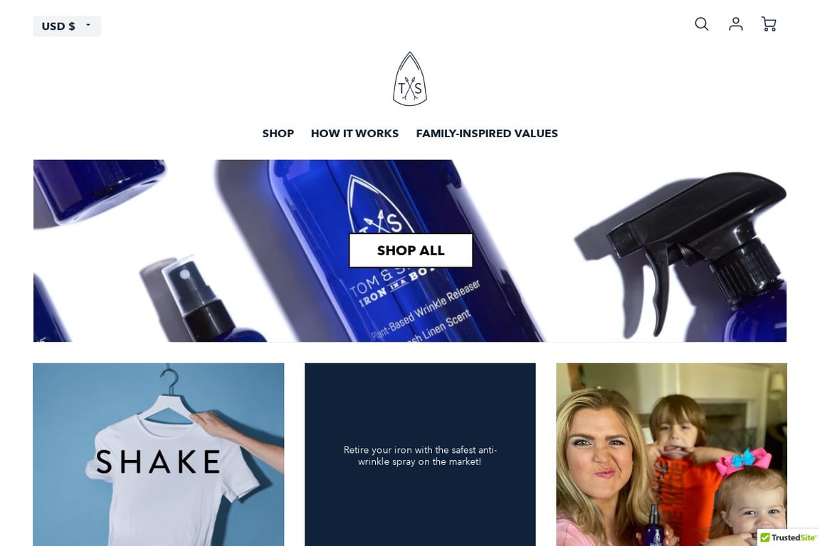 Tom & Sheri’s Products homepage