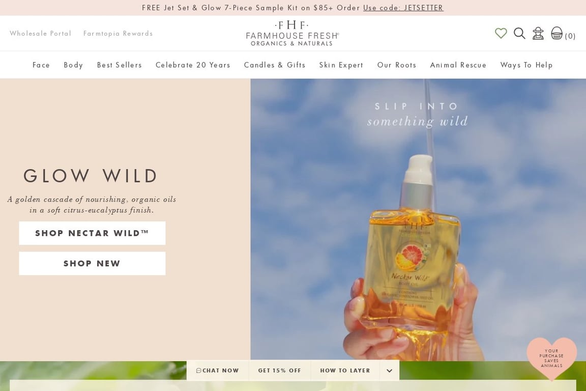 FarmHouse Fresh homepage