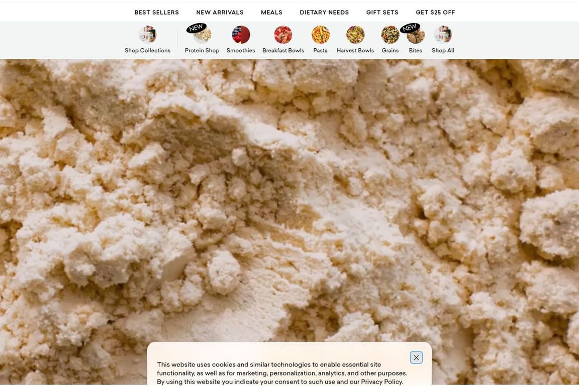 Daily Harvest homepage