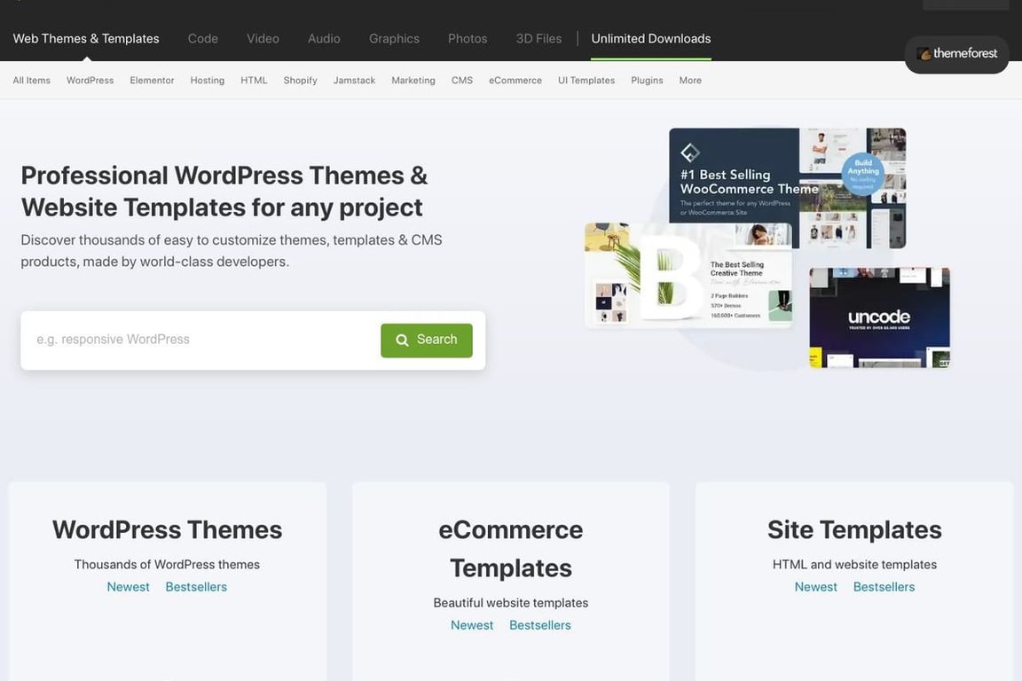 Envato Market homepage