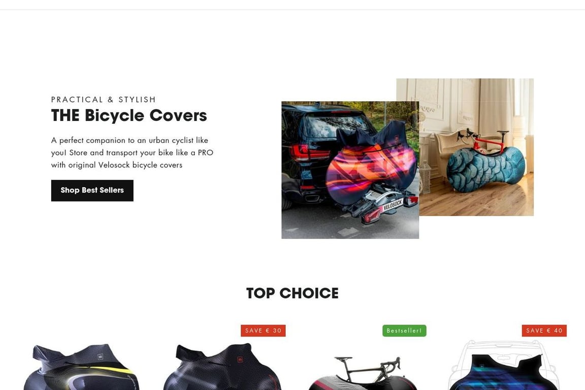 Velosock homepage