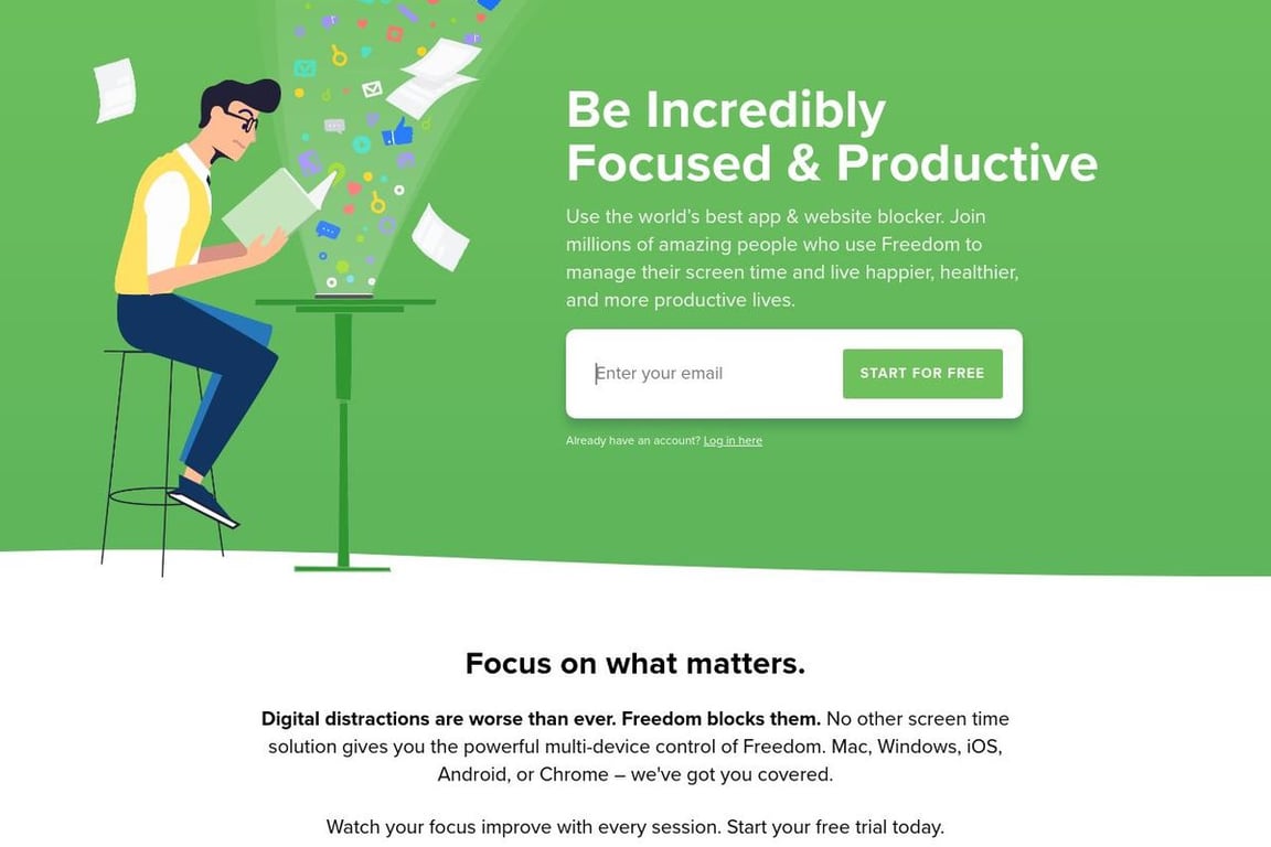Freedom homepage