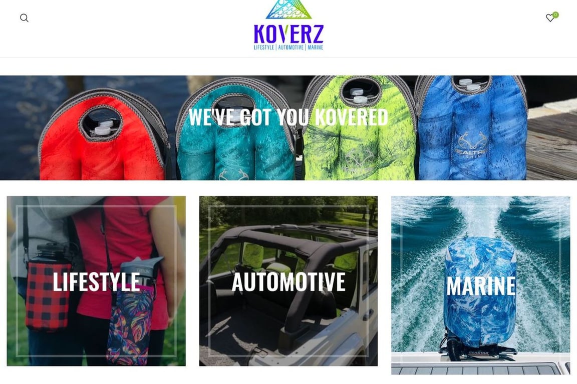 Koverz homepage
