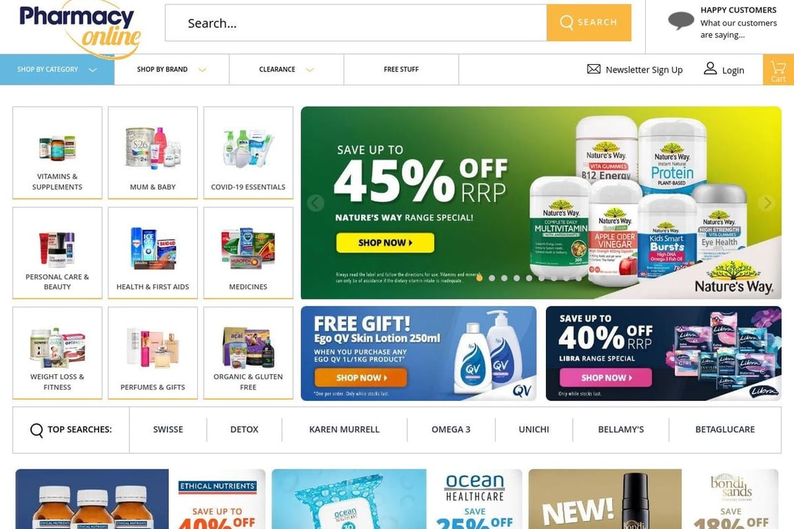 Pharmacy Online homepage