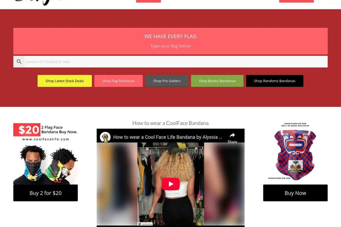 Cool Face Life homepage