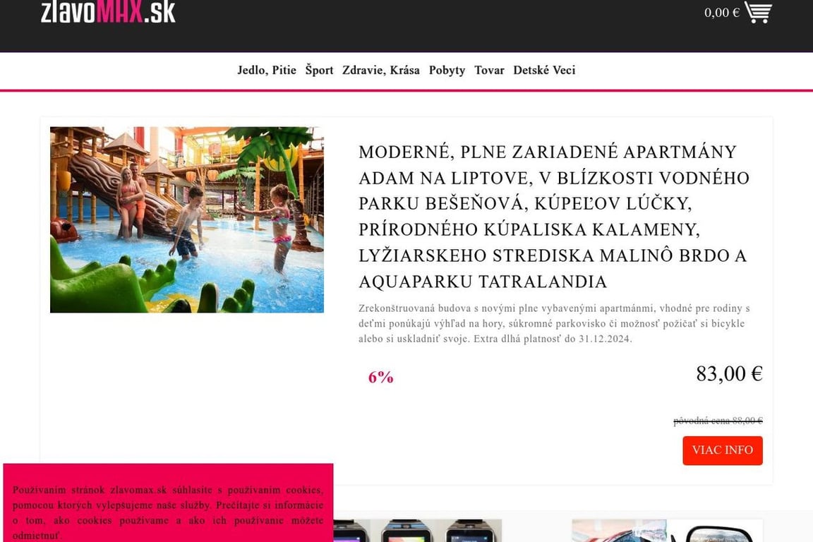 ZlavoMAX homepage