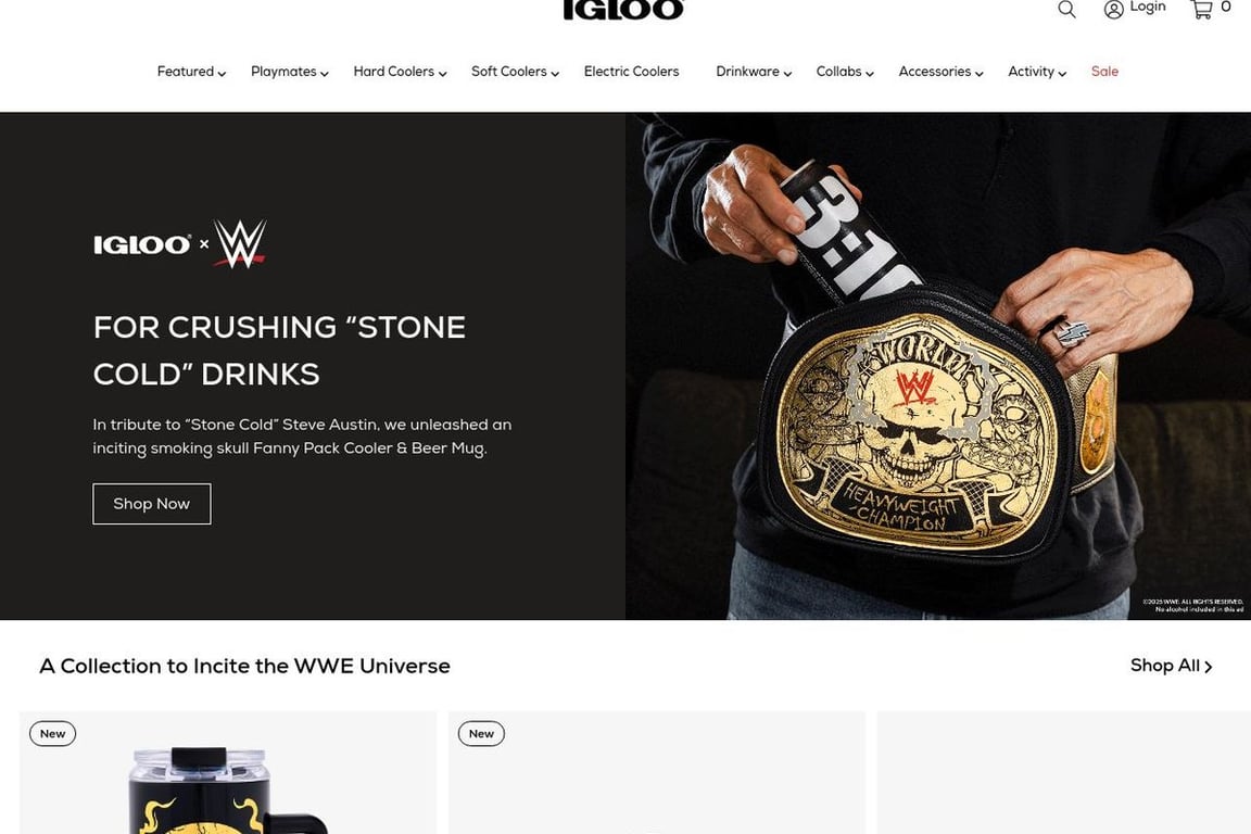 Igloo Coolers homepage
