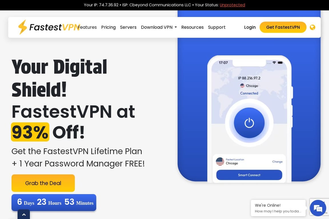FastestVPN homepage