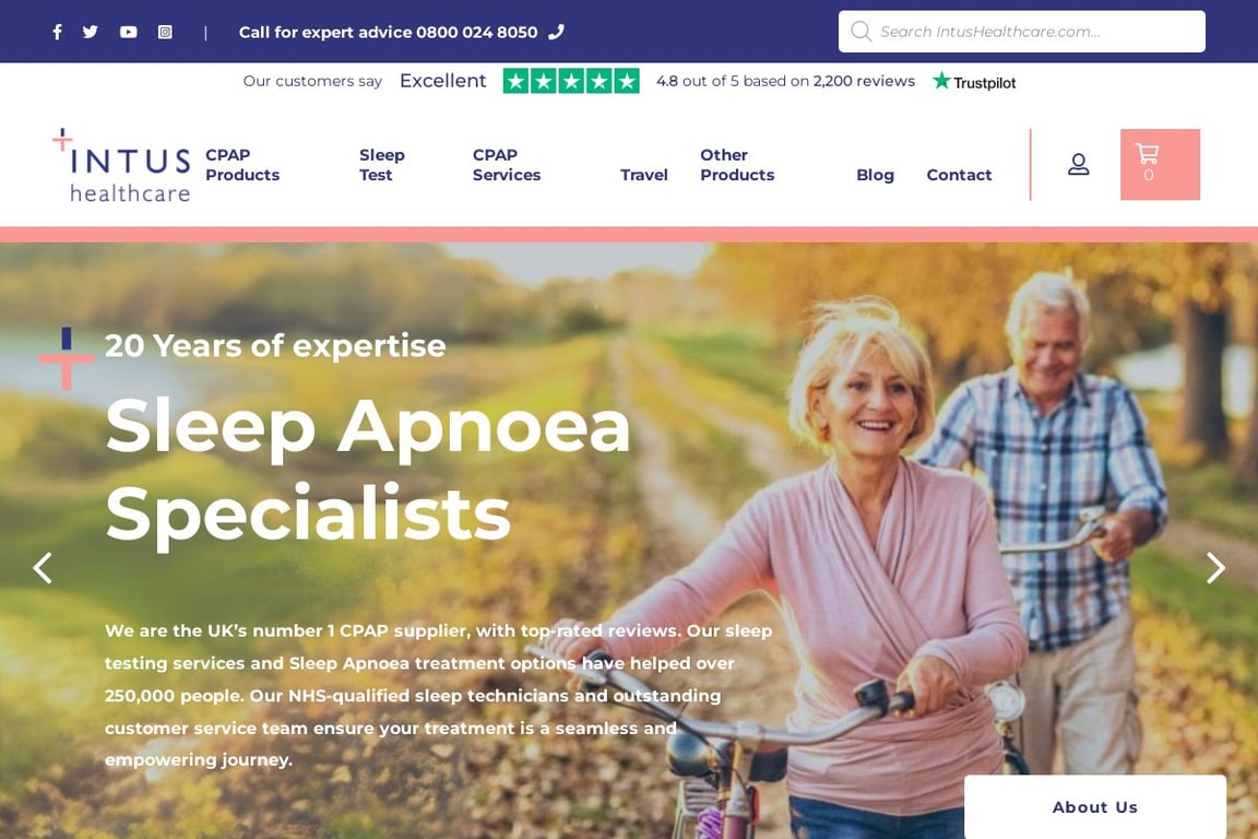 Intus Healthcare homepage