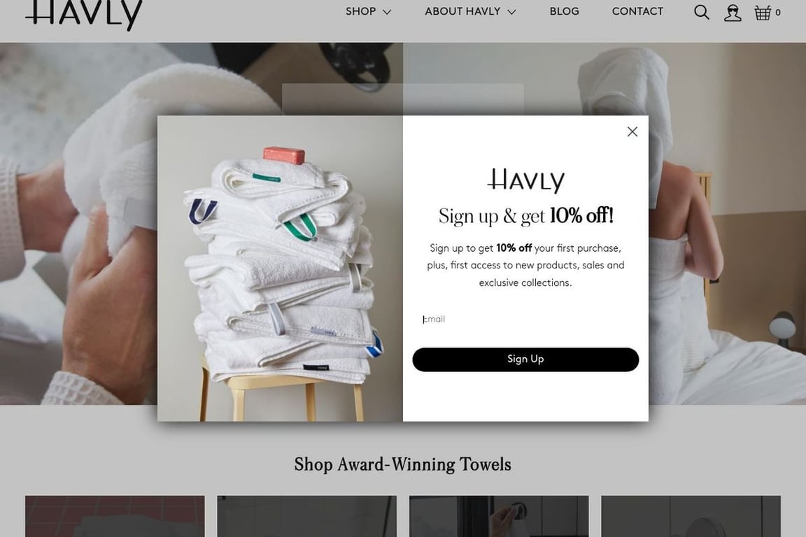 Havly homepage