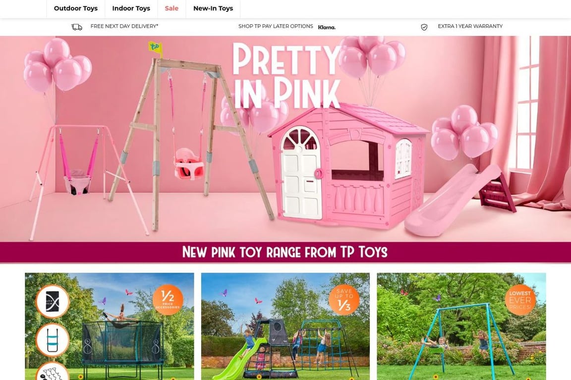 TP Toys homepage