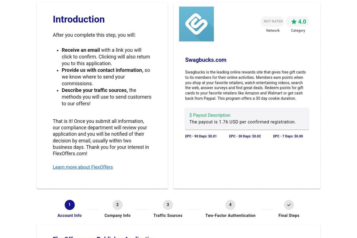 Swagbucks.com affiliate program signup page