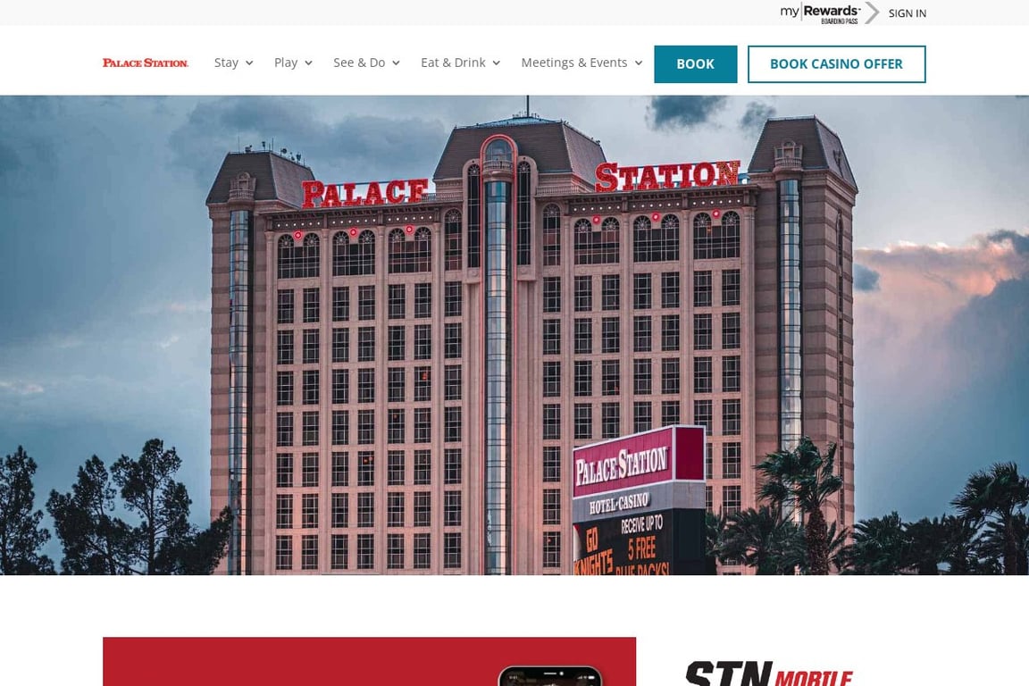 Palace Station homepage